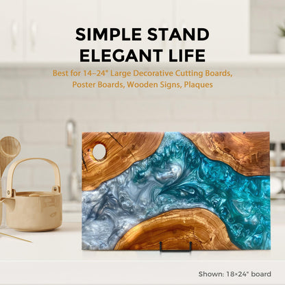 TR-LIFE 3 Pack 12 Inch Plate Stands for Display - Large, Metal Picture Frame Holder Stand + Easels for Decorative Platter, Book, Plaque, Photo, Table Top Art