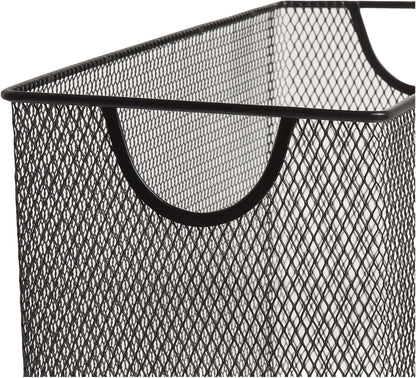 U Brands Mesh Steel Desktop Hanging File Holder, Letter Size, 12.4" x 9.53" x 5.5", Black - 457U00-06