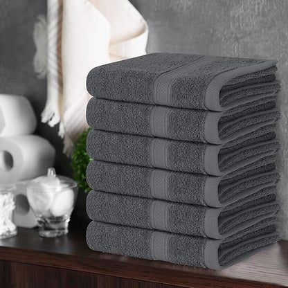 Utopia Towels 6 Pack Premium Hand Towels Set, 16 by 28 inches, 100% Ring Spun