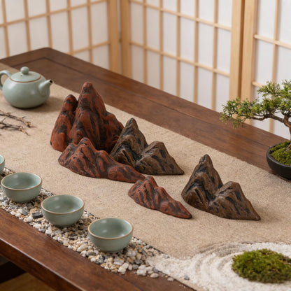 TUESMEILL Miniature Mountain Landscape, Aquarium Mountain Diorama Kit, Mini Mountain Figurine for DIY Craft Fish Tank Landscape Decorations Garden Ornament, Pack of 3