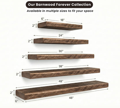 MY VINTAGE FINDS Reclaimed Wood Floating Shelves Real Solid Thick Wood Rustic Shelf Handmade