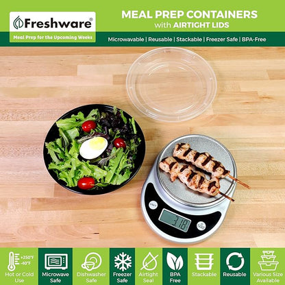 Freshware Meal Prep Bowl Containers Plastic Bowls