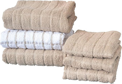 Ritz Premium Kitchen Towel and Dish Cloth Value Set: Highly Absorbent, Super