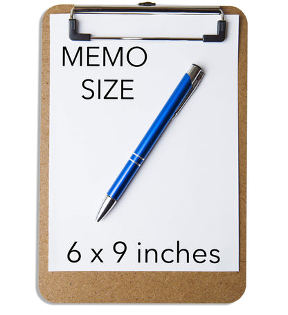 Mini Clipboard 6" x 9" (Set of 6) Memo Clipboard | Small Clipboards 6x9 with Low Profile Clip, Mini Clipboards 6x9 Menu Holder, Ideal for Kids, Classrooms, Parties, Hosting Events, and Crafts
