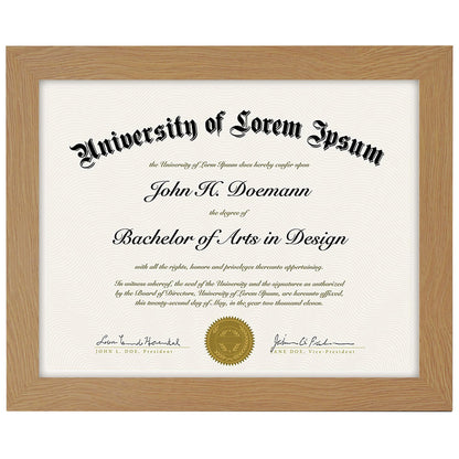 Americanflat 8.5x11 Diploma Frame with Shatter-Resistant Glass - Document Frames with Engineered Wood - Legacy Collection - Certificate Frame for Tabletop and Wall Display - Dark Oak