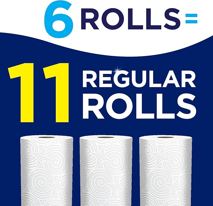 Sparkle Pick-A-Size Paper Towels, 6 Rolls = 11 Regular Rolls, Everyday Value