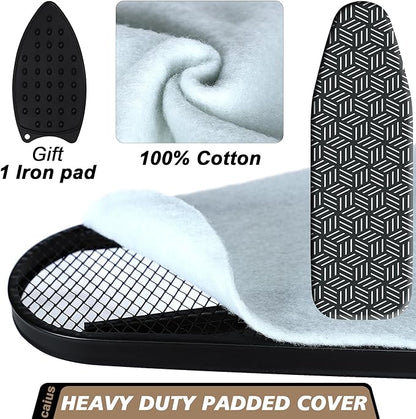 caius Ironing Board, Compact and Space Saver Full Size Ironing Board, Extra
