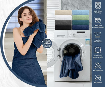 Hand Towels Set 2 Pack-16“x31”, Ultra Soft Microfibers Bathroom Towel Set