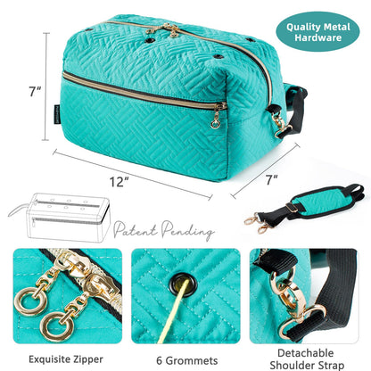 MYBAGZING Crochet Bag Organizer - Knitting Bag - Yarn Storage Organizer - Yarn Bag for Crocheting - Yarn Holder for Crochet Accessories, Knitting Needles, Crochet Hooks, Crocheting & Knitting Gifts,