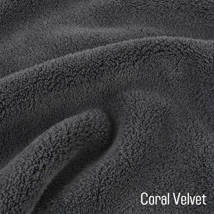 SINLAND Absorbent Coral Velvet Washcloth Ultra Soft Microfiber Face Towels 12 x