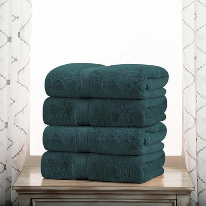 Superior Egyptian Cotton Pile Bath Towel Set of 4, Ultra Soft Luxury Towels