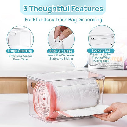 Vtopmart 1 Pack Trash Bag Holder, Stackable Garbage Bag Dispenser