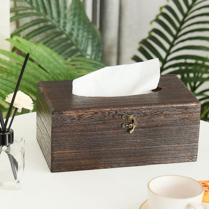 GZQWDC Rectangular Wood Tissue Box,Decorative Wooden Tissue Box Cover,Tissue Box Holder,Tissue Box for Bathroom&Tabletop