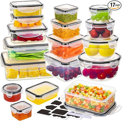 34 PCS Food Storage Containers
