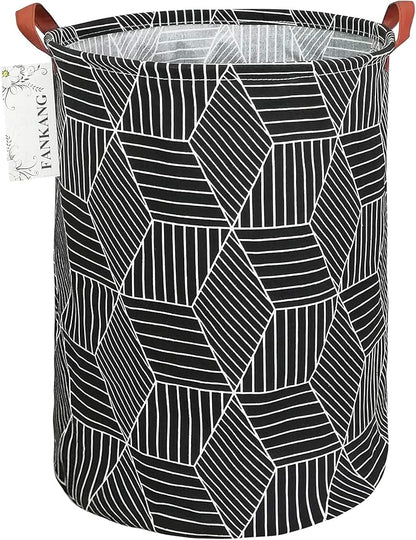 FANKANG Storage Basket, Nursery Hamper Canvas Laundry Basket Foldable