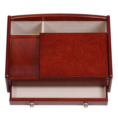 Mele and Co Davin Men’s Dresser Valet Wooden Jewelry Box