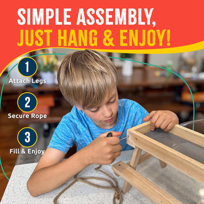 SparkJump Picnic Table Bird Feeder Kit, DIY Woodworking Project for Kids and Families, Complete Tools and Paint Set, FSC-Certified Sustainable Wood, Backyard Nature Activity, Ages 6+
