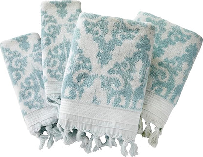 SKL Home Mirage Fringe 2 Bath, 2 Hand Towel Set