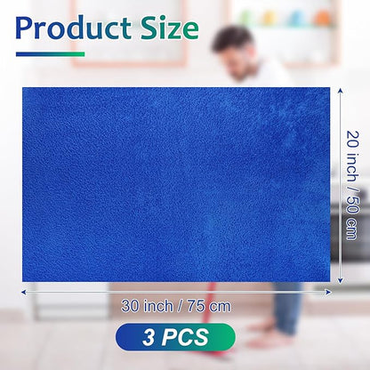 Newwiee 3 Pcs Extra Large Microfiber Cleaning Cloth 30" x 20" Washable Reusable
