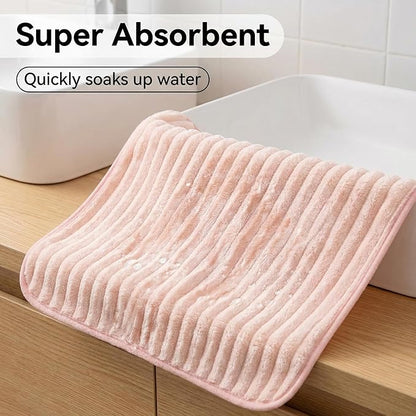 4PCS Pink Microfiber Hand Towels