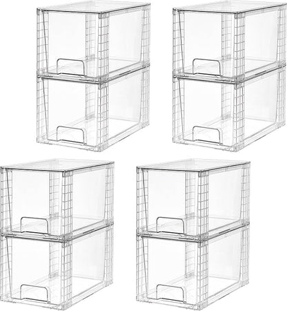 Vtopmart 8 Pack Large Stackable Storage Drawers, Easily Assemble