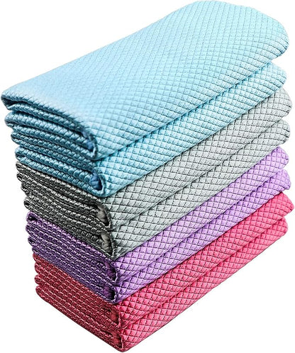 Niveaya Microfiber Glass Cleaning Cloth, Stainless Steel Windshield Shower