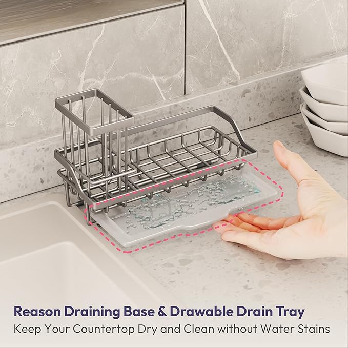 SWTYMIKI Sink Caddy Sponge Holder
