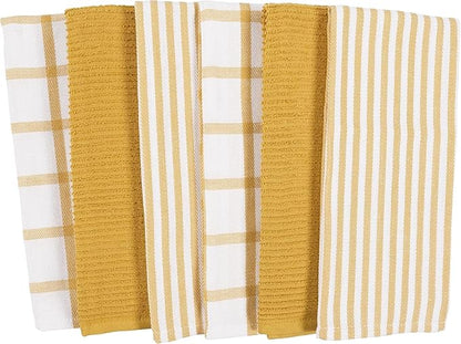 KAF Home Premium Kitchen Towels, Large 100% Cotton, Flat & Terry Absorbent Dish
