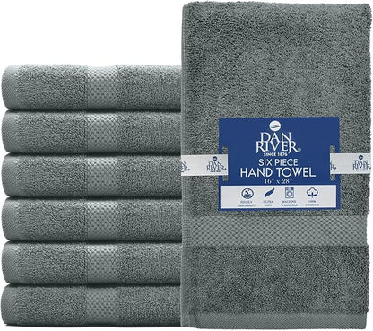 DAN RIVER 6-Pack Premium Hand Towels