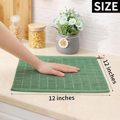 Homaxy 100% Cotton Terry Kitchen Dish Cloths, Ultra Soft and Absorbent Dish