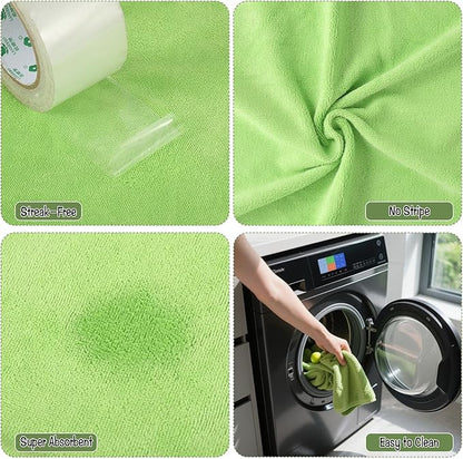 4 Pack Extra Large Microfiber Cleaning Cloths 20"x30", Lint-Free Reusable Towels