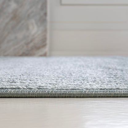 JONATHAN Y Nordby High-Low Arch Striped Light Blue/Cream Indoor/Outdoor Runner Rug, 2x8, for Patio, Backyard, Living Room, Bedroom, Office, Hose-Washable (SCN104F-28)