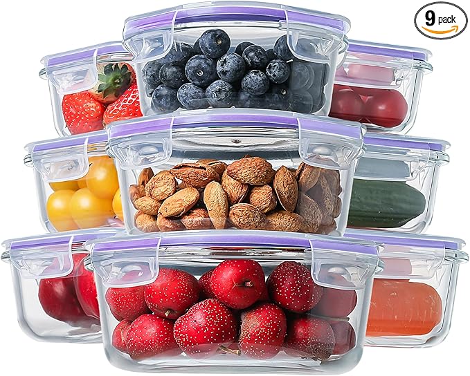 HOMBERKING Glass Food Storage Containers