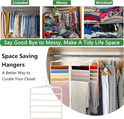 Magic Pants Velvet Hangers for Organization and Storage