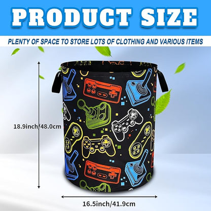 Game Consoles Laundry Basket Funny Colorful Oxford Cloth Laundry Hamper