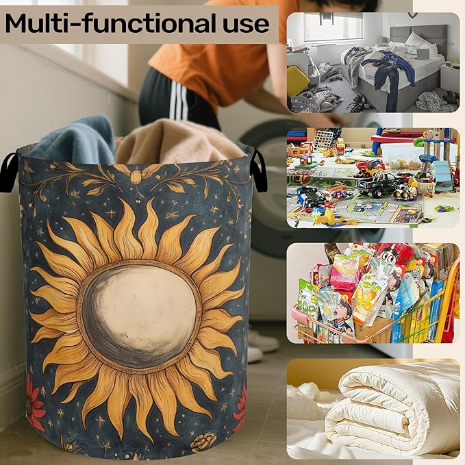 Gothic Sun Large Clothes Hamper Bag