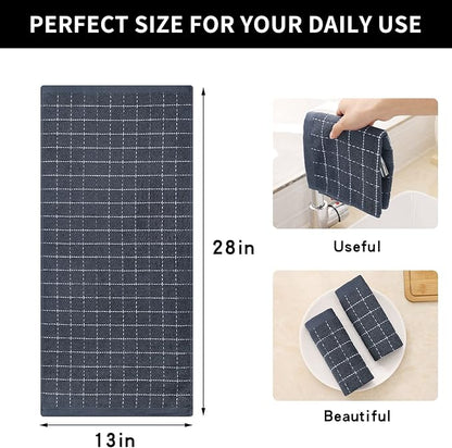 Homaxy 100% Cotton Terry Kitchen Towels, Checkered Designed, Soft and Super