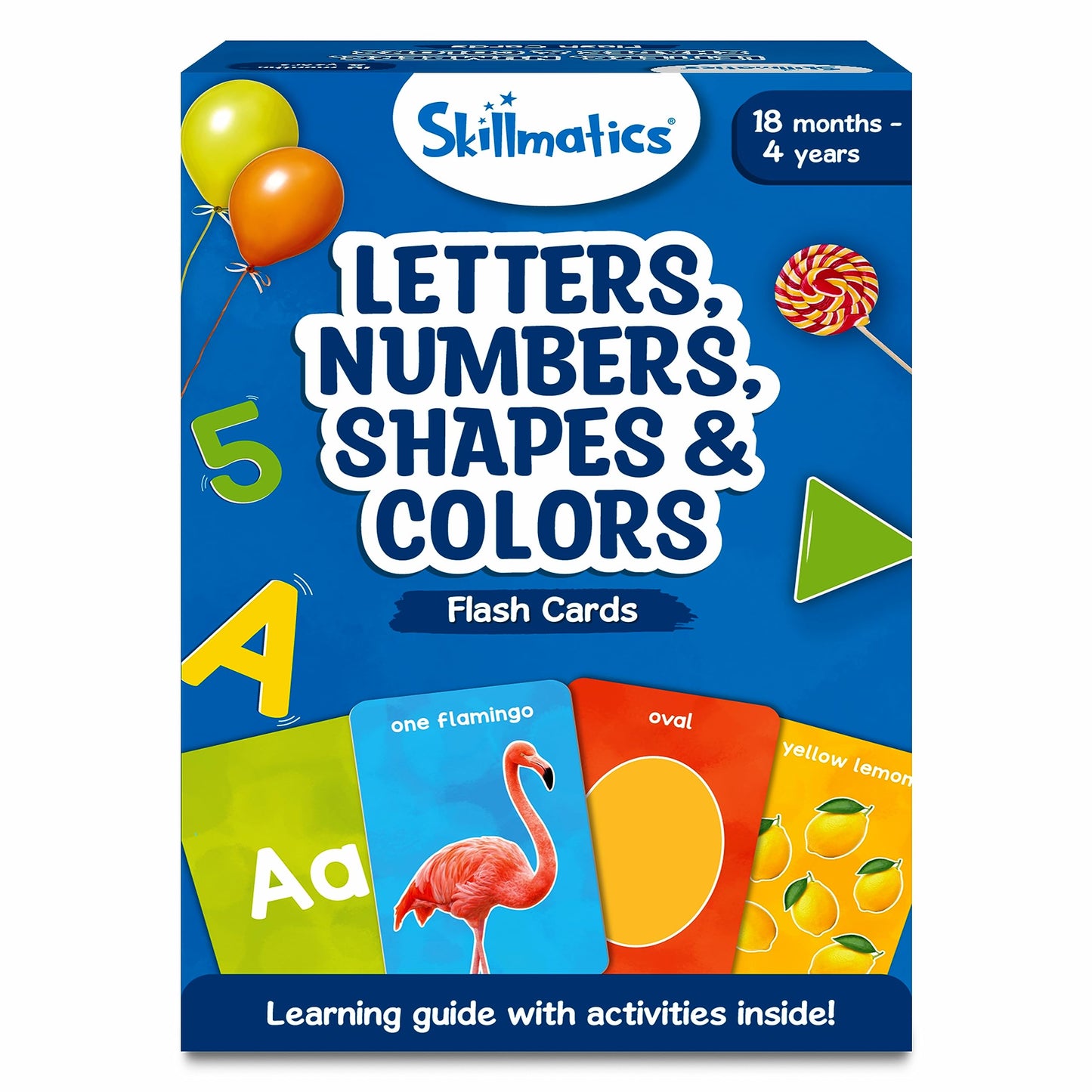 Skillmatics Thick Flash Cards for Toddlers - Letters, Numbers, Shapes & Colors, Montessori Toys, Preschool Learning Activities, Learning Aids, Gifts for Kids Ages 1, 2, 3, 4 Years