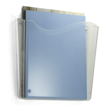 Officemate Vertical Wall File, Letter Size, Durable Unbreakable Plastic Organizer, Mountable Wall or Partition File Holder, Clear (21674)