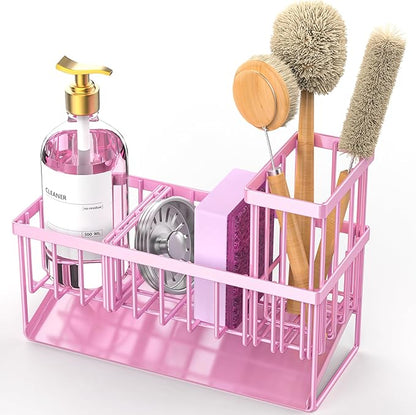 Cisily Pink Kitchen Sink Caddy Organzier
