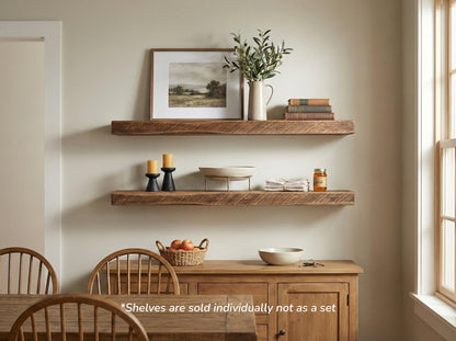 MY VINTAGE FINDS Reclaimed Wood Floating Shelves Real Solid Thick Wood Rustic Shelf Handmade