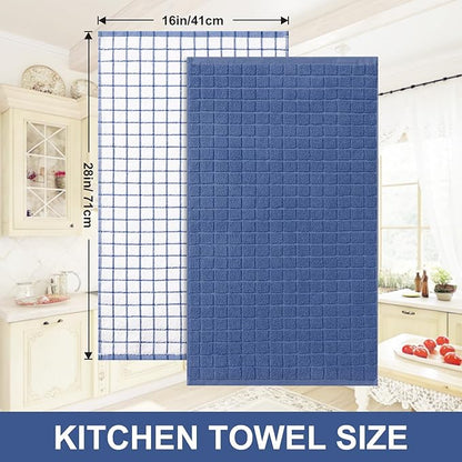 Homaxy Premium Cotton Kitchen Towels 16"x 28", Large Natural Ring Spun 390 GSM