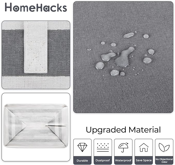 HomeHacks Large Laundry Basket, Waterproof, Freestanding Laundry Hamper