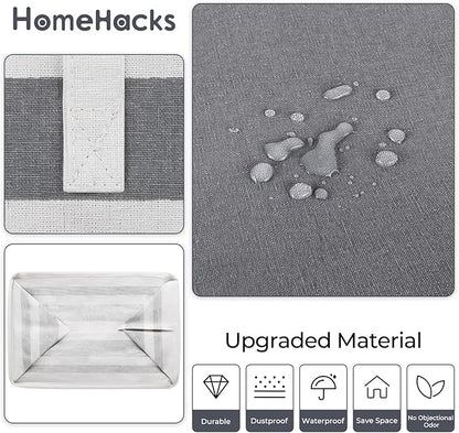 HomeHacks 3-Pack Large Laundry Basket, 75L Each Waterproof, Freestanding