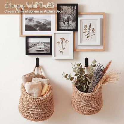 Honeydak Boho Decor Hanging Wall Baskets