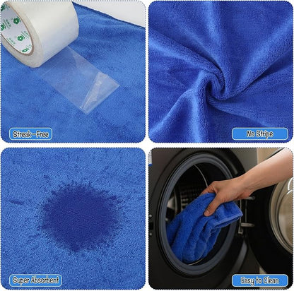 6 Pack Extra Large Microfiber Cleaning Cloths 20"x30", Lint-Free Reusable Towels