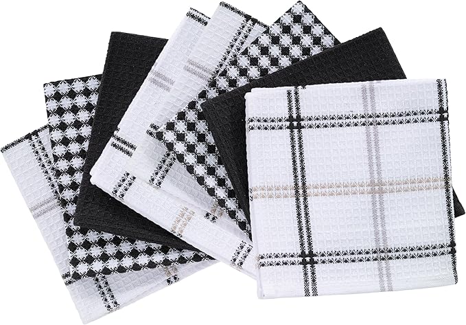 T-Fal Premium Waffle Dish Cloths, Super Soft Long Lasting 100% Cotton Flat