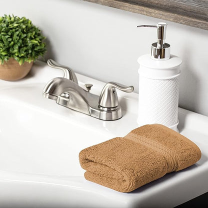 SUPERIOR Egyptian Cotton Pile 10 Piece Towel Set, Includes 2 Bath, 4 Hand