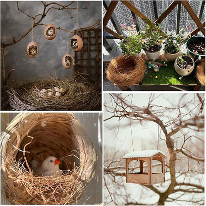 Natural Mixing Bird Nesting Materials,4 Kinds of Material Professional Ratio Matching Nesting Material Pads for Bird,Bird Nesting Material for Budgie,Parrot,Finche,Canaries,Other Birds（2.8oz/80g）