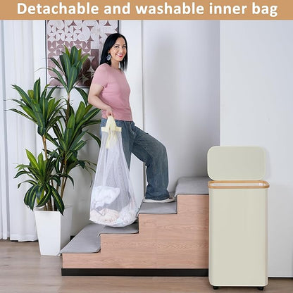 75L Slim Laundry Hamper with Wheels, Clothes Hamper